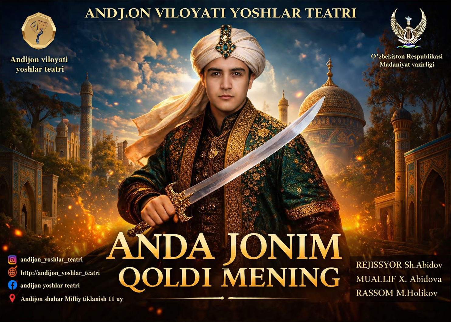 Anda jonim qoldi mening